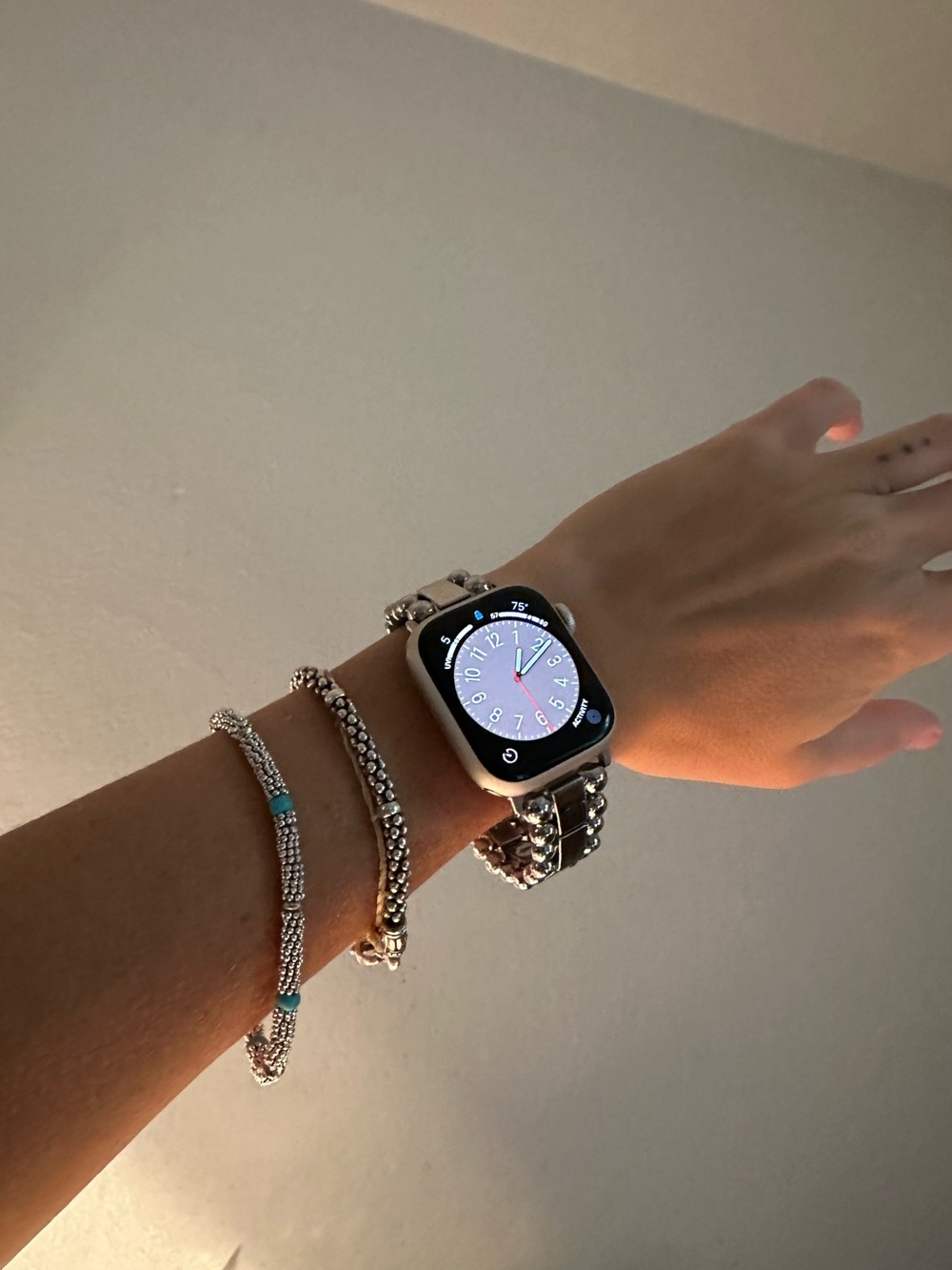 Silver + Turquoise Station Bracelet